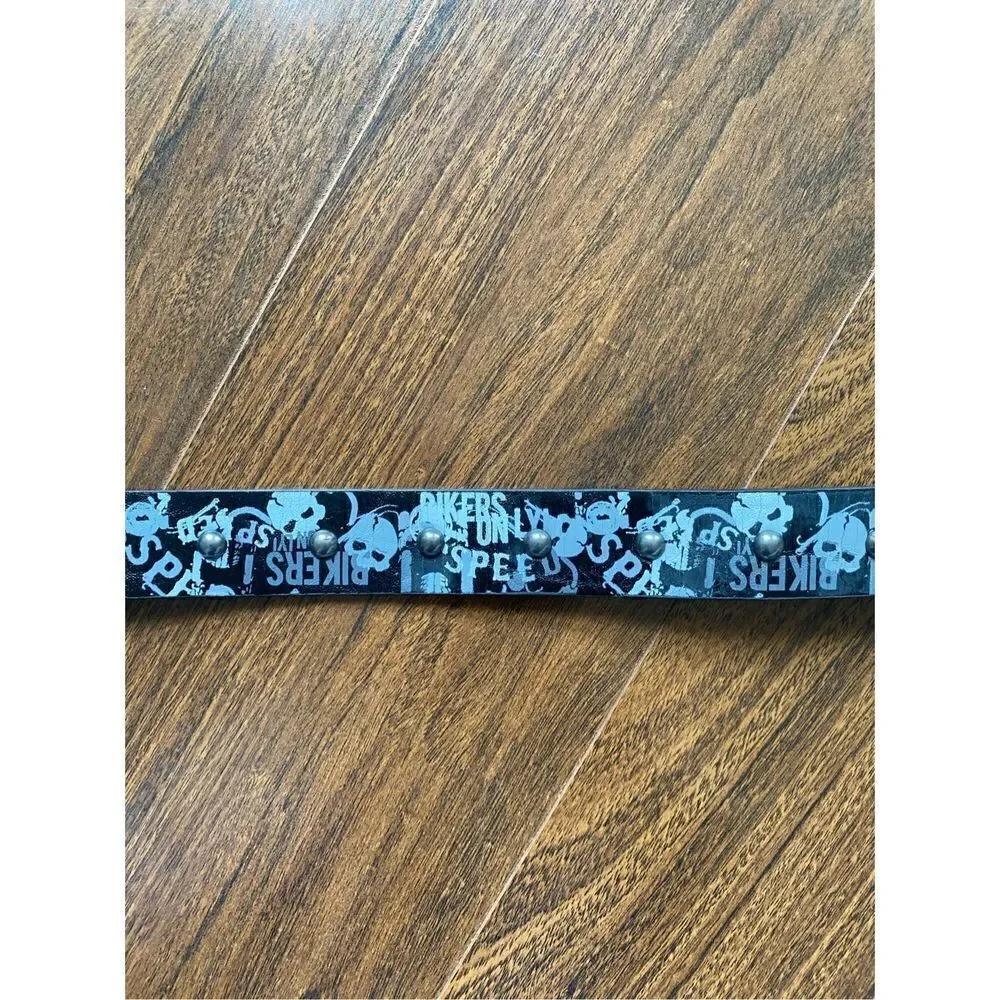 Boys S M Black Biker belt